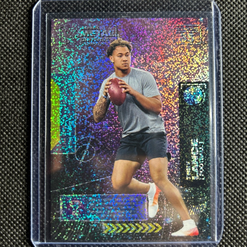 2021 Skybox Metal Universe Champions Trey Lance Silver Dots Rookie /299 SF 49ers